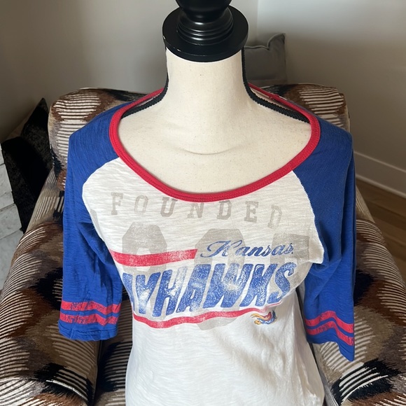 KU Jayhawks 3/4 Tee - Picture 3 of 7